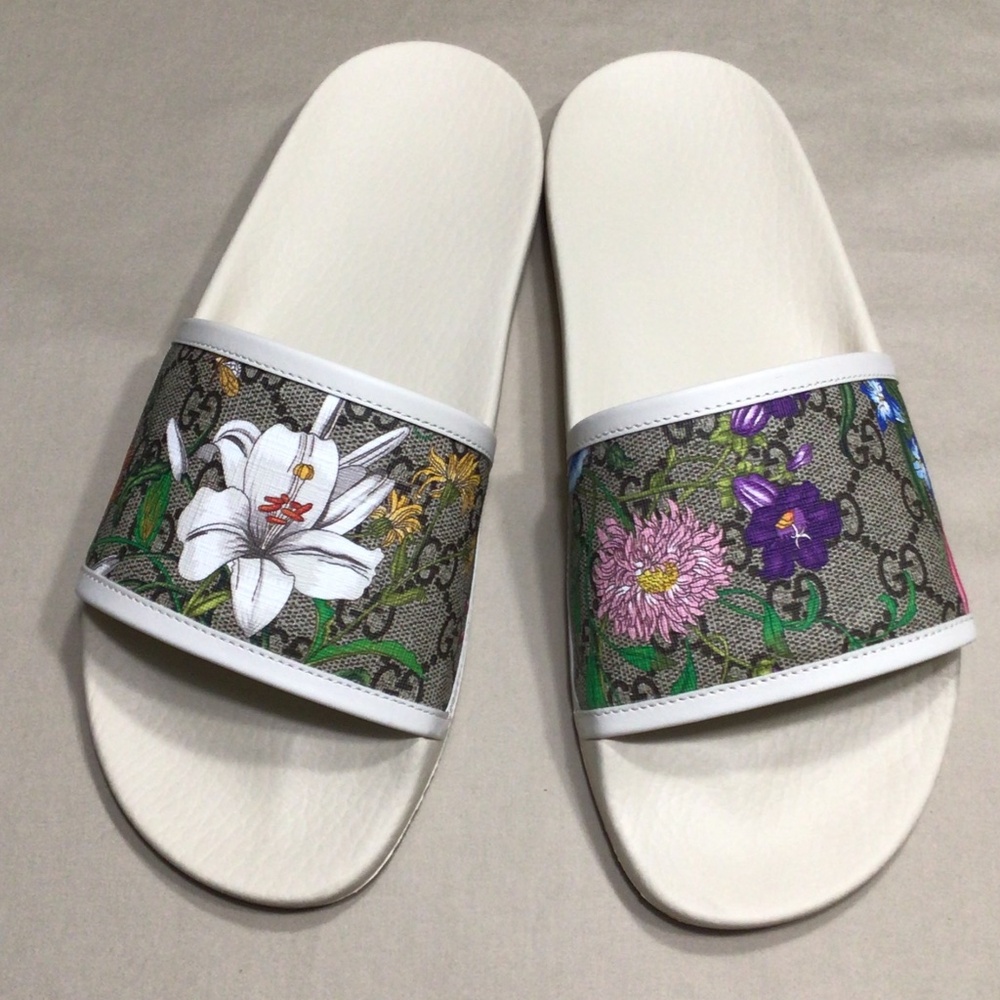 Gucci Supreme GG Floral slides